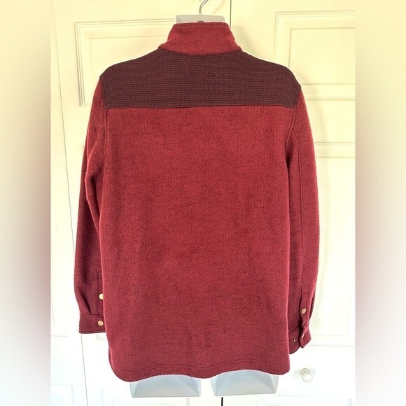 Carbon 2 Cobalt Jacket Shirt Fleece Button Down Maroon Medium Shacket - Picture 3 of 15
